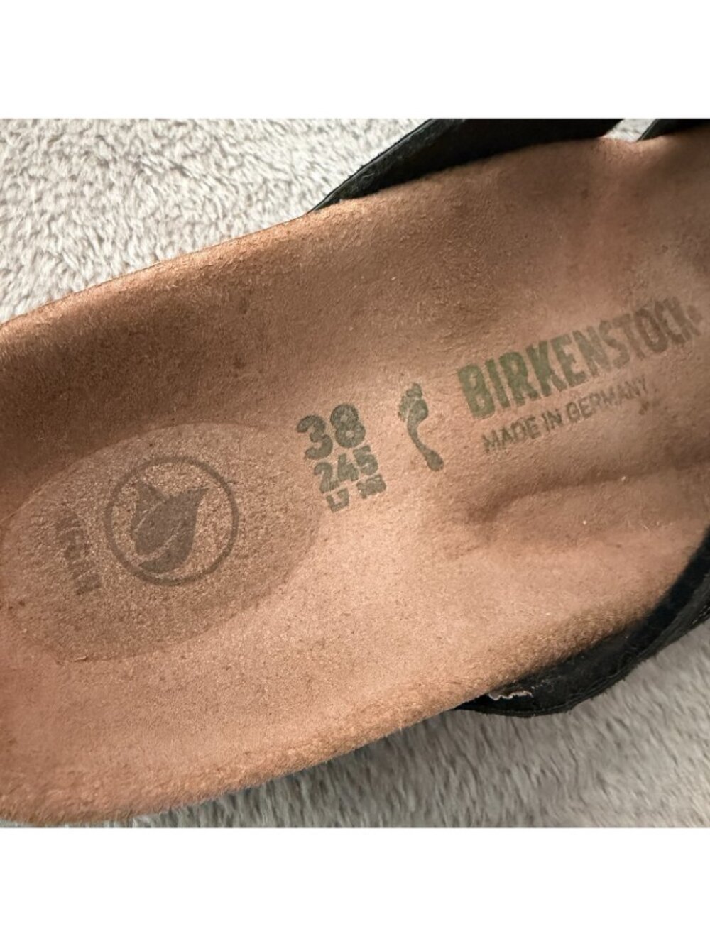 Birkenstock Sydney Vegan Sandals Shoes Womens 38 US 7 Shiny Snake Print - Picture 3 of 7